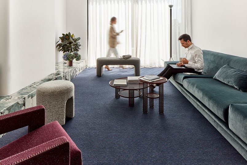 Kingsgate Town commercial broadloom carpet by GH Commercial in colour 895 Ocean.