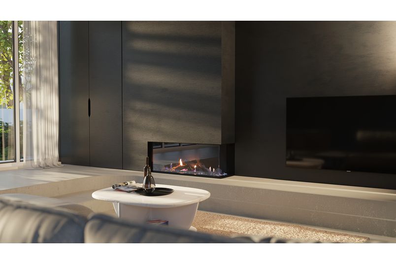 Escea’s DN gas fireplaces have zero-clearance ratings and can be built directly into a wall.