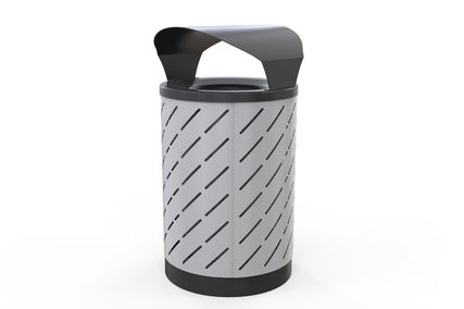 Outdoor litter bins – London laser cut steel sides
