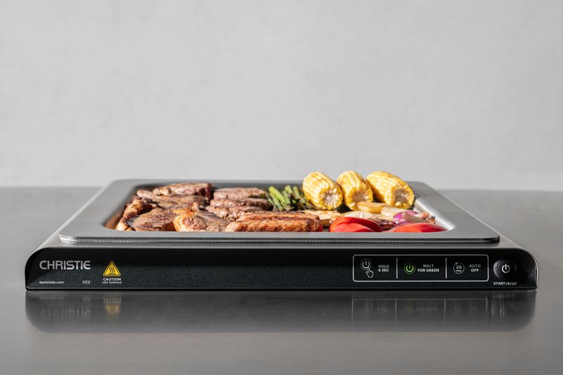 One of Christie’s latest-generation award-winning CC2 gas and electric barbecue cooktops.