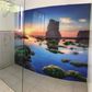 Acrylic wall panels, custom-printed in house at full wall size for a bathroom project.
