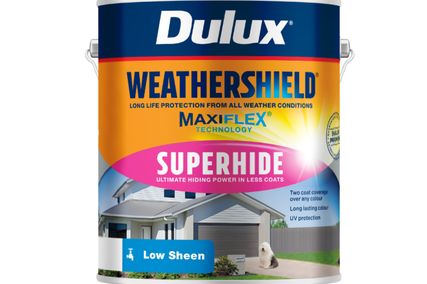 Exterior acrylic paint – Weathershield Super Hide Low Sheen