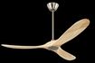 Quiet ceiling fan – Slider brushed steel with natural wood