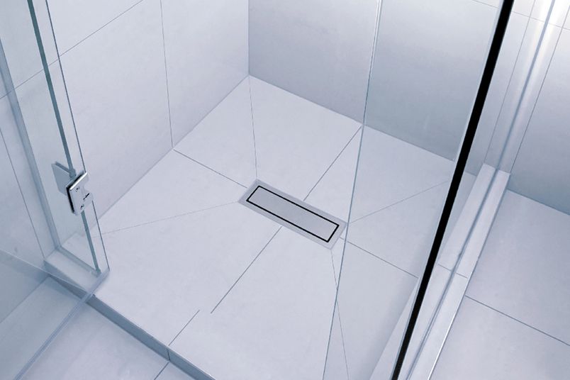 The Wakatipu from Allproof is a stylish stainless steel linear shower drain.