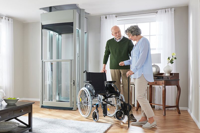 The Elegance (Plus) can fit a standard-sized wheelchair and is ideal for users with walking frames.