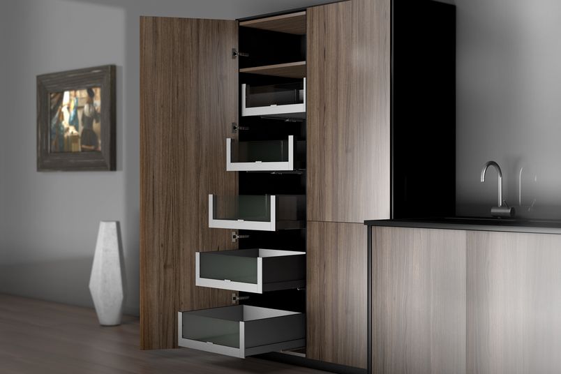 The Nova Pro F8 Crystal can be used in a pantry drawer configuration.