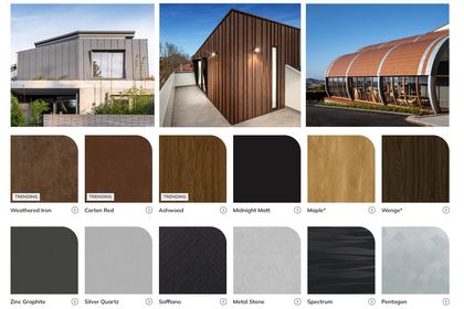 Steel choice: over 70 colours and textured patterns